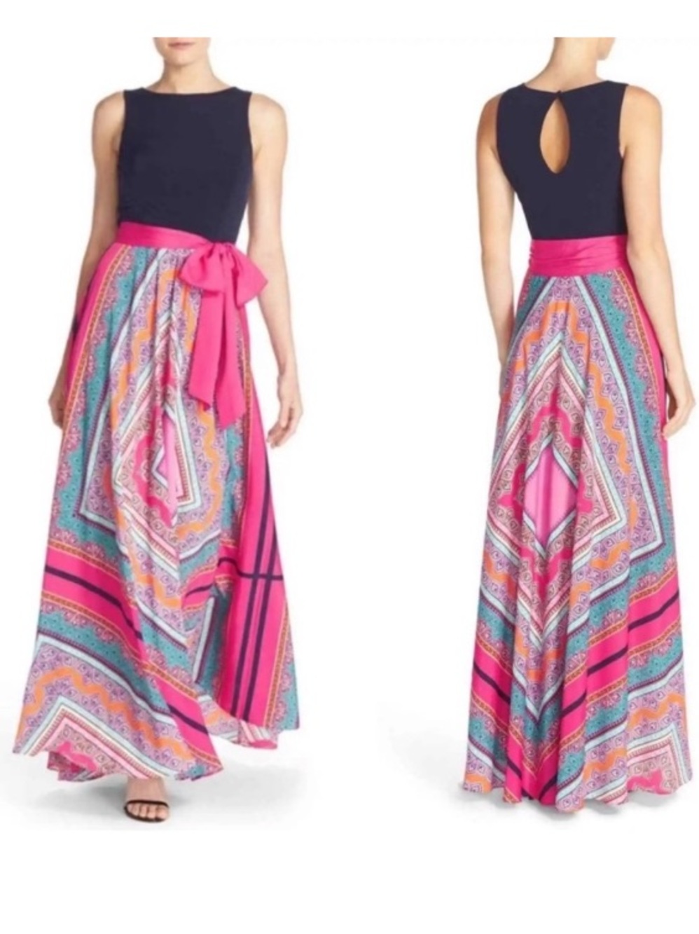 Eliza J Navy and Maxi Dress  10